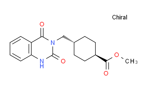 CAS No. 1217656-13-7, trans-Methyl 4-((2,4-dioxo-1,2-dihydroquinazolin-3(4H)-yl)methyl)cyclohexanecarboxylate