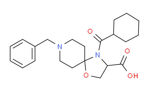 CAS No. 1326812-72-9, 8-Benzyl-4-(cyclohexanecarbonyl)-1-oxa-4,8-diazaspiro[4.5]decane-3-carboxylic acid