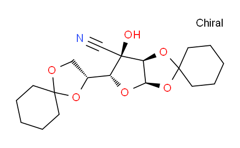 CAS No. 62293-19-0, (3A'R,5'R,6'R,6a'R)-6'-hydroxy-5'-((R)-1,4-dioxaspiro[4.5]decan-2-yl)tetrahydrospiro[cyclohexane-1,2'-furo[2,3-d][1,3]dioxole]-6'-carbonitrile