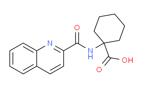 CAS No. 652172-08-2, 1-(Quinoline-2-carboxamido)cyclohexanecarboxylic acid