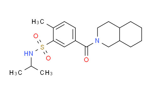 CAS No. 1021298-11-2, 5-(Decahydroisoquinoline-2-carbonyl)-N-isopropyl-2-methylbenzenesulfonamide