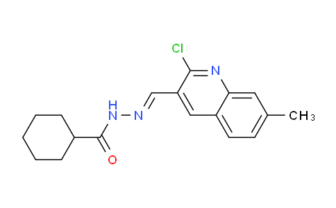 CAS No. 477733-50-9, N'-((2-Chloro-7-methylquinolin-3-yl)methylene)cyclohexanecarbohydrazide