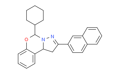 CAS No. 303059-76-9, 5-Cyclohexyl-2-(naphthalen-2-yl)-5,10b-dihydro-1H-benzo[e]pyrazolo[1,5-c][1,3]oxazine