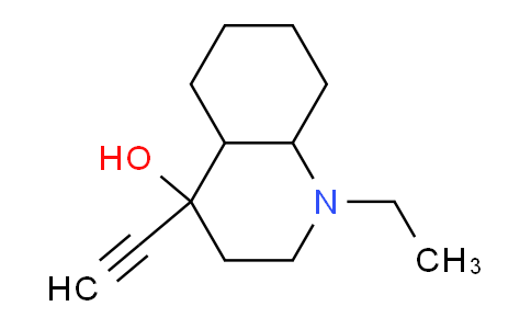 CAS No. 62233-42-5, 1-Ethyl-4-ethynyldecahydroquinolin-4-ol