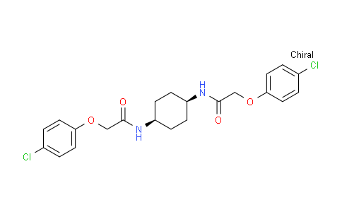 CAS No. 1597403-48-9, N,N'-(cis-Cyclohexane-1,4-diyl)bis(2-(4-chlorophenoxy)acetamide)