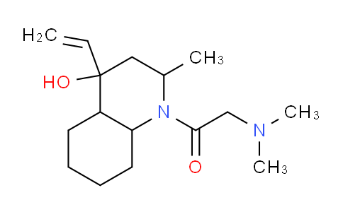 CAS No. 66065-56-3, 2-(Dimethylamino)-1-(4-hydroxy-2-methyl-4-vinyloctahydroquinolin-1(2H)-yl)ethanone