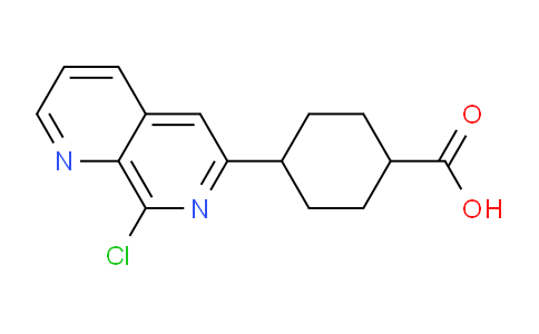 CAS No. 880466-46-6, 4-(8-Chloro-1,7-naphthyridin-6-yl)cyclohexanecarboxylic acid