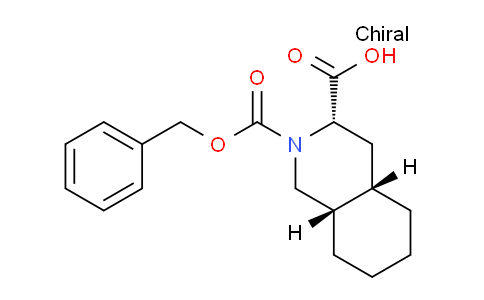 CAS No. 136465-85-5, (3S,4AS,8aS)-2-((benzyloxy)carbonyl)decahydroisoquinoline-3-carboxylic acid