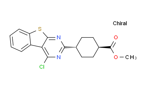CAS No. 266321-48-6, Trans-methyl 4-(4-chlorobenzo[4,5]thieno[2,3-d]pyrimidin-2-yl)cyclohexanecarboxylate