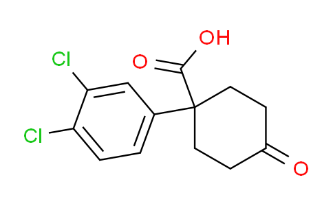 CAS No. 773101-05-6, 1-(3,4-dichlorophenyl)-4-oxocyclohexane-1-carboxylic acid