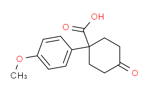 CAS No. 887978-56-5, 1-(4-methoxyphenyl)-4-oxocyclohexane-1-carboxylic acid