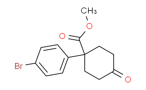 CAS No. 1384265-30-8, methyl 1-(4-bromophenyl)-4-oxocyclohexane-1-carboxylate