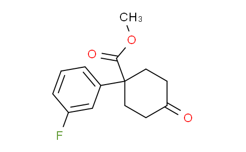 CAS No. 1384264-42-9, methyl 1-(3-fluorophenyl)-4-oxocyclohexane-1-carboxylate