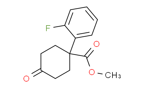CAS No. 1384265-52-4, methyl 1-(2-fluorophenyl)-4-oxocyclohexane-1-carboxylate