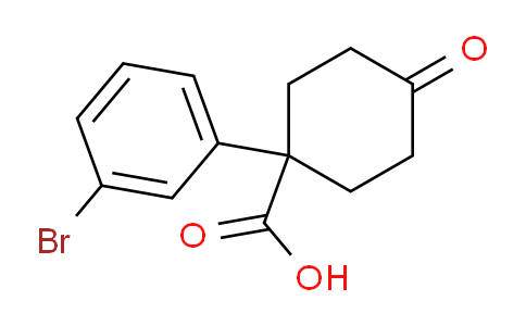 CAS No. 1385694-53-0, 1-(3-bromophenyl)-4-oxocyclohexane-1-carboxylic acid