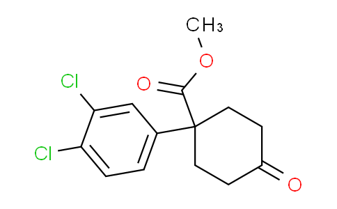CAS No. 1384264-84-9, methyl 1-(3,4-dichlorophenyl)-4-oxocyclohexane-1-carboxylate