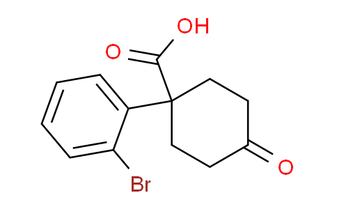 CAS No. 1385694-47-2, 1-(2-bromophenyl)-4-oxocyclohexane-1-carboxylic acid