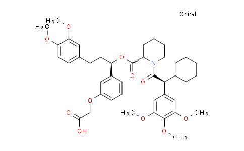 CAS No. 1643125-32-9, 2-(3-((R)-1-((S)-1-((S)-2-Cyclohexyl-2-(3,4,5-trimethoxyphenyl)acetyl)piperidine-2-carbonyloxy)-3-(3,4-dimethoxyphenyl)propyl)phenoxy)acetic acid