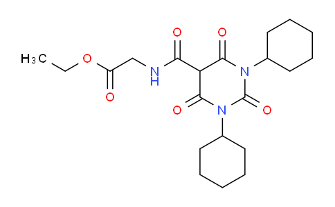 CAS No. 960540-96-9, ethyl 2-[(1,3-dicyclohexyl-2,4,6-trioxo-1,3-diazinane-5-carbonyl)amino]acetate