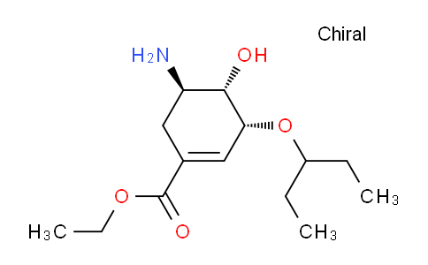 CAS No. 312904-12-4, (3R,4S,5R)-ethyl 5-amino-4-hydroxy-3-(pentan-3-yloxy)cyclohex-1-enecarboxylate