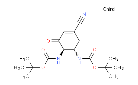 CAS No. 891831-18-8, di-tert-butyl ((1S,2R)-5-cyano-3-oxocyclohex-4-ene-1,2-diyl)dicarbamate