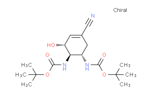 CAS No. 891831-17-7, di-tert-butyl ((1S,2R,3R)-5-cyano-3-hydroxycyclohex-4-ene-1,2-diyl)dicarbamate