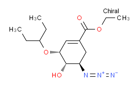 CAS No. 204254-98-8, ethyl (3R,4S,5R)-5-azido-4-hydroxy-3-pentan-3-yloxycyclohexene-1-carboxylate