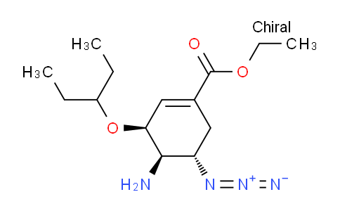 CAS No. 204255-04-9, ethyl (3S,4R,5S)-4-amino-5-azido-3-pentan-3-yloxycyclohexene-1-carboxylate