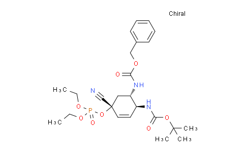 CAS No. 927395-55-9, Carbamic acid, N-[(1S,2S,5R)-5-cyano-5-[(diethoxyphosphinyl)oxy]-2-[[(1,1-dimethylethoxy)carbonyl]amino]-3-cyclohexen-1-yl]-, phenylmethyl ester