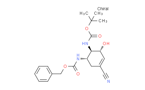 CAS No. 927395-59-3, Carbamic acid, N-[(1S,5R,6R)-3-cyano-6-[[(1,1-dimethylethoxy)carbonyl]amino]-5-hydroxy-3-cyclohexen-1-yl]-, phenylmethyl ester