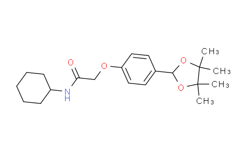 CAS No. 1704122-23-5, N-cyclohexyl-2-(4-(4,4,5,5-tetramethyl-1,3-dioxolan-2-yl)phenoxy)acetamide