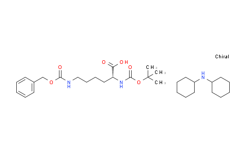CAS No. 16948-04-2, dicyclohexylamine N6-((benzyloxy)carbonyl)-N2-(tert-butoxycarbonyl)-D-lysinate