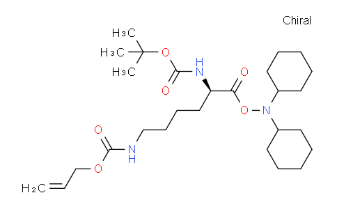 CAS No. 327156-94-5, Dicyclohexylamine (R)-6-(((allyloxy)carbonyl)amino)-2-((tert-butoxycarbonyl)amino)hexanoate