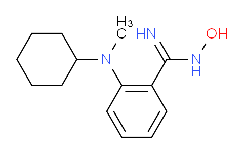CAS No. 1021245-02-2, 2-[cyclohexyl(methyl)amino]-N'-hydroxybenzenecarboximidamide