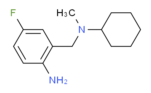CAS No. 57814-20-7, 2-((Cyclohexyl(methyl)amino)methyl)-4-fluoroaniline