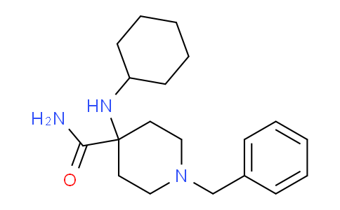 CAS No. 1042-35-9, 1-Benzyl-4-(cyclohexylamino)piperidine-4-carboxamide