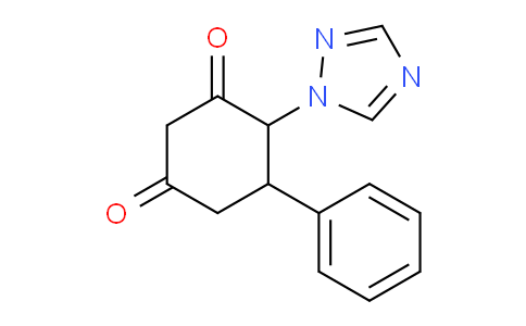 CAS No. 886361-84-8, 5-Phenyl-4-(1H-1,2,4-triazol-1-yl)cyclohexane-1,3-dione