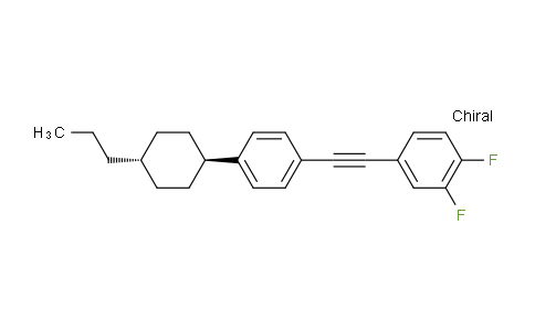 CAS No. 121118-73-8, 1,2-Difluoro-4-((4-(trans-4-propylcyclohexyl)phenyl)ethynyl)benzene