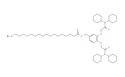 CAS No. 129880-73-5, 3,4-Bis(2-(dicyclohexylamino)-2-oxoethoxy)benzyl stearate