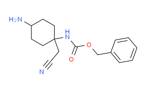 CAS No. 1656989-86-4, benzyl N-[4-amino-1-(cyanomethyl)cyclohexyl]carbamate