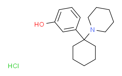 CAS No. 79295-51-5, 3-(1-piperidin-1-ylcyclohexyl)phenol;hydrochloride