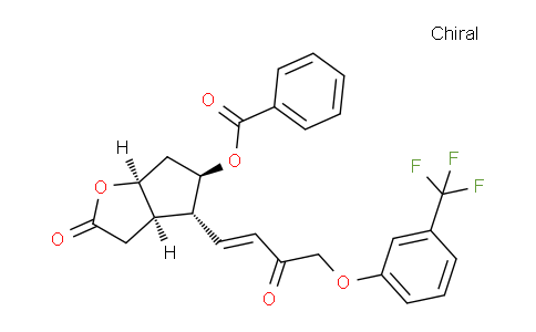 CAS No. 208111-98-2, (3aR,4R,5R,6aS)-2-oxo-4-((E)-3-oxo-4-(3-(trifluoromethyl)phenoxy)but-1-en-1-yl)hexahydro-2H-cyclopenta[b]furan-5-yl benzoate
