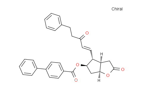 CAS No. 41639-72-9, (3aR,4R,5R,6aS)-2-oxo-4-((E)-3-oxo-5-phenylpent-1-en-1-yl)hexahydro-2H-cyclopenta[b]furan-5-yl [1,1'-biphenyl]-4-carboxylate