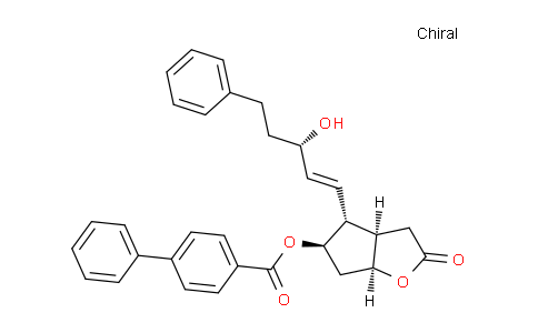 CAS No. 41639-73-0, (3aR,4R,5R,6aS)-4-((S,E)-3-hydroxy-5-phenylpent-1-en-1-yl)-2-oxohexahydro-2H-cyclopenta[b]furan-5-yl [1,1'-biphenyl]-4-carboxylate