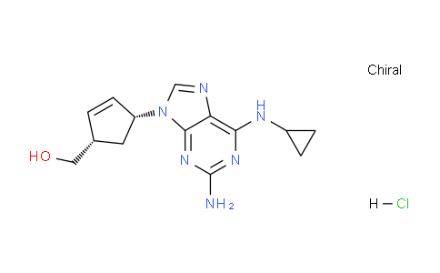 CAS No. 136777-48-5, ((1S,4R)-4-(2-Amino-6-(cyclopropylamino)-9H-purin-9-yl)cyclopent-2-en-1-yl)methanol hydrochloride
