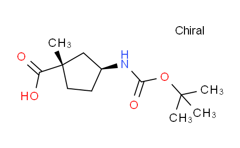 CAS No. 2243512-73-2, trans-3-(tert-butoxycarbonylamino)-1-methyl-cyclopentanecarboxylic acid