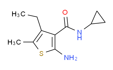CAS No. 590355-64-9, 2-amino-N-cyclopropyl-4-ethyl-5-methylthiophene-3-carboxamide