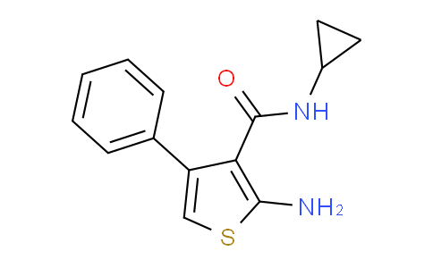 CAS No. 590355-70-7, 2-amino-N-cyclopropyl-4-phenylthiophene-3-carboxamide