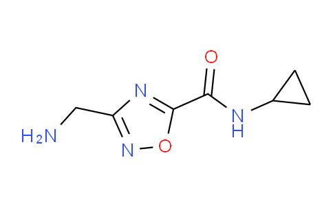 CAS No. 1185299-22-2, 3-(aminomethyl)-N-cyclopropyl-1,2,4-oxadiazole-5-carboxamide
