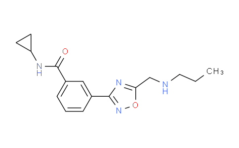 CAS No. 1185299-52-8, N-cyclopropyl-3-{5-[(propylamino)methyl]-1,2,4-oxadiazol-3-yl}benzamide